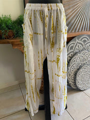 Balinese Ladies Long Flarred Pants - SO COMFY Elastic Waist Pants - Bali Pants