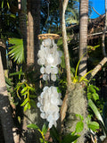 NEW Balinese Bamboo Top Capiz Shell Windchime / Mobile - Shell Decor Hanger