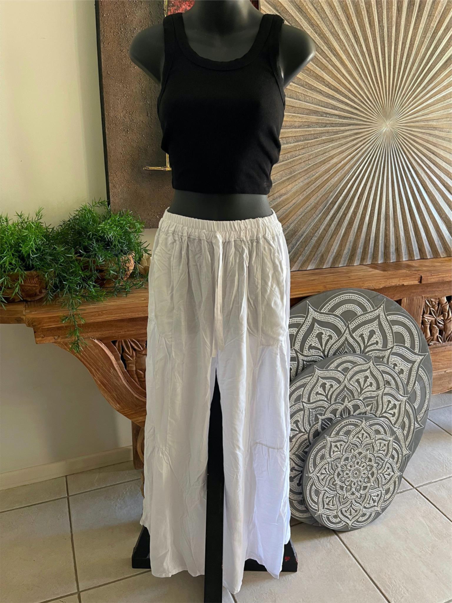 Balinese Ladies Long Flarred Pants - SO COMFY Elastic Waist Pants - Ba –  Tropical Living QLD