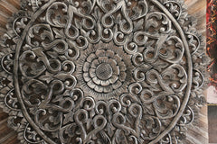 New Balinese Carved MANDALA / TROPICAL WALL PANELS - BALI WALL ART - Mandala 1m