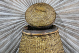 NEW Balinese Hand Woven Bamboo Basket with lid - Ginger Jar Style Bali Basket