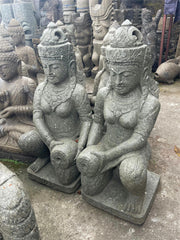 Balinese Greenstone Dewi Tara Statue or Water Feature - Bali Garden Statue