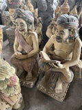 Set of 2 Balinese Kakek & Nenek Hand coloured & Finished - Bali Grandpa/Grandma