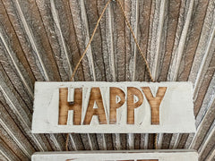 Brand New Bali Handmade HAPPY WIFE, HAPPY LIFE Sign - Balinese Fun Signs