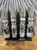NEW Indonesian Hand Carved Primitive Wood Sculpture on Stand - TIMOR ART