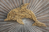 NEW Bali Handmade Driftwood Dolphin Wall Decor 60cm - Bali Nautical Wall Art