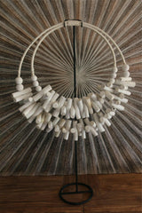 NEW Bali Handmade Wooden Hoop Sculpture on Stand - Bali Boho Art