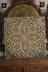 New Balinese Carved MANDALA / TROPICAL WALL PANELS - BALI WALL ART - Mandala Art