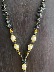 NEW Hand Crafted Balinese Bead, Turquoise Chip & Tree of Life Necklace w/Tassel