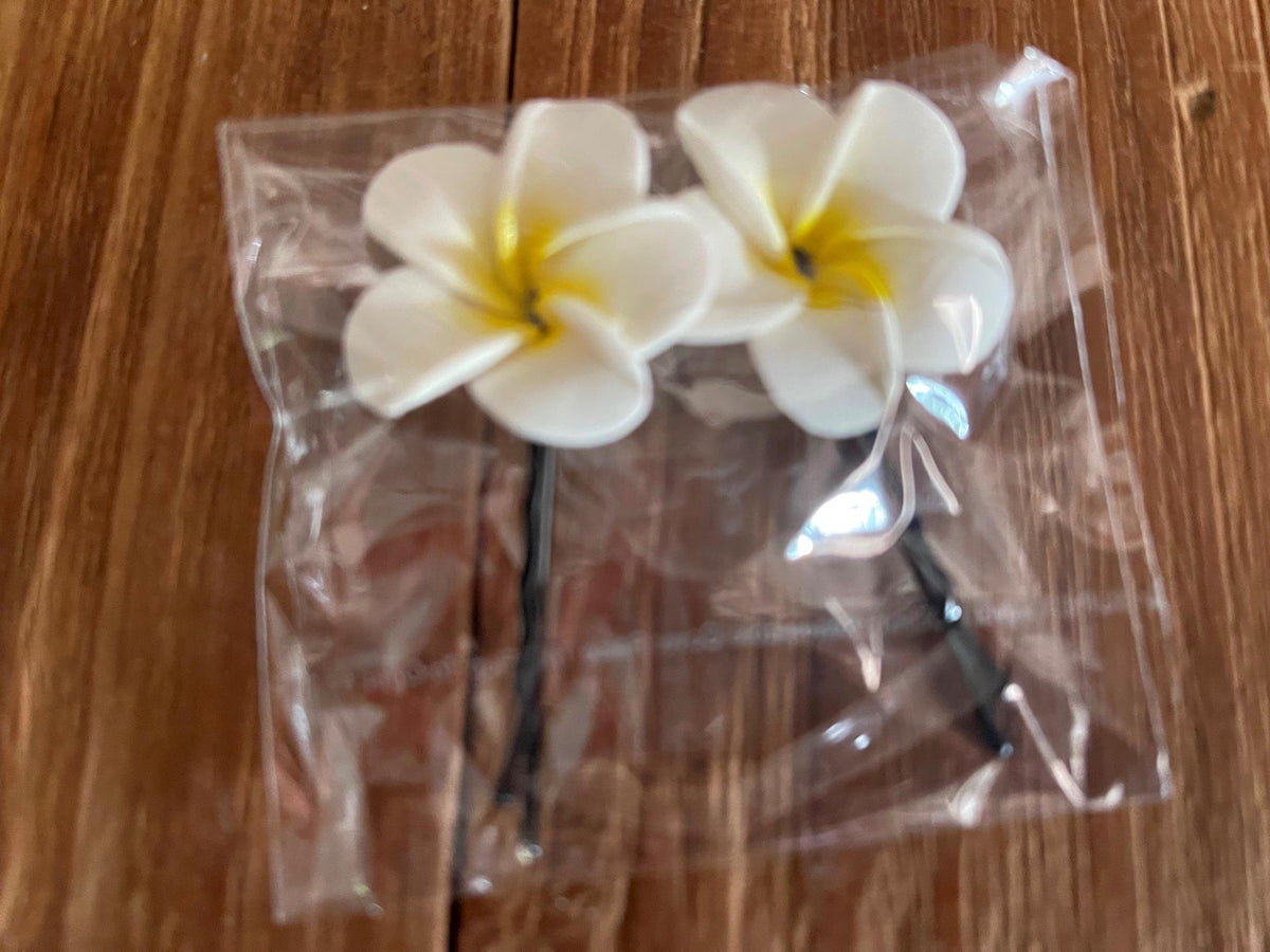 NEW Frangipani Bobby Pins MANY COLOURS - Balinese Hair Accessories - GREAT GIFT