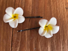 NEW Frangipani Bobby Pins MANY COLOURS - Balinese Hair Accessories - GREAT GIFT