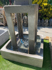 NEW Balinese Modern 4 Column Water Feature - Bali Water Feature - Bali Garden