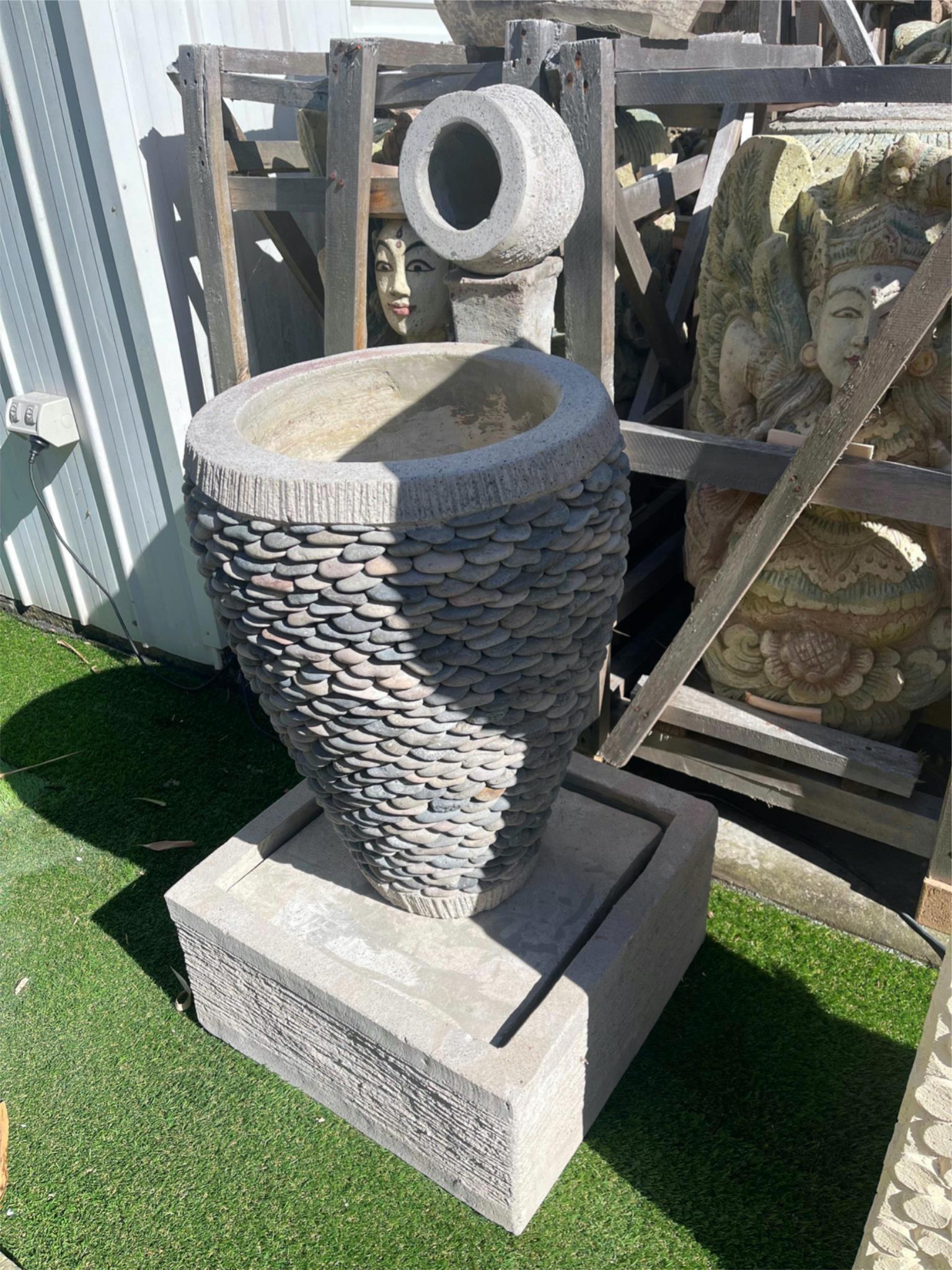 NEW Balinese Pebble Style Water Feature - Bali Water Feature - Bali Water Garden