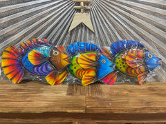 NEW Balinese Hand Crafted Metal Fish Wall Art - Bali Fish Metal Wall Art