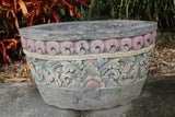 NEW Balinese Hand Crafted Paras Boat Pot - Bali Feature Pot - Carved Bali Pot