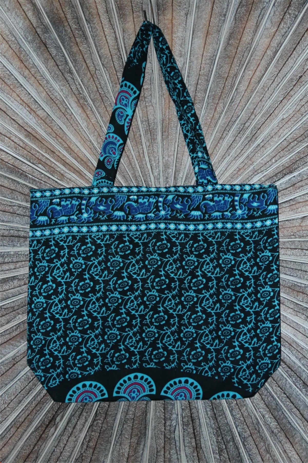 NEW Bali Mandala Tote Bag with Zipper & Side Pocket - Pretty Bali Bag