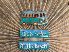 NEW Hand Crafted Life is better at the Beach Sign - Tropical Island Bali Sign