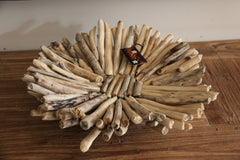 NEW Balinese Hand Crafted Wooden Stick Bowl - Wood stick Fruit Bowl 30cm