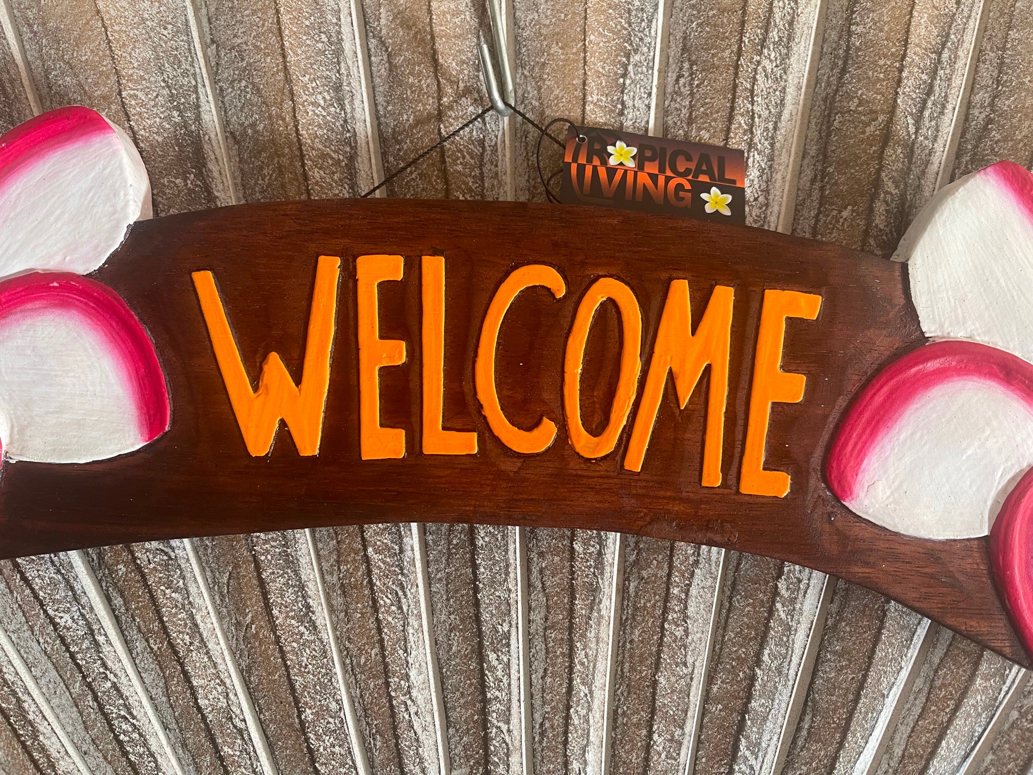 NEW Balinese Hand Crafted & Carved WELCOME Sign - Tropical Island Bali ...