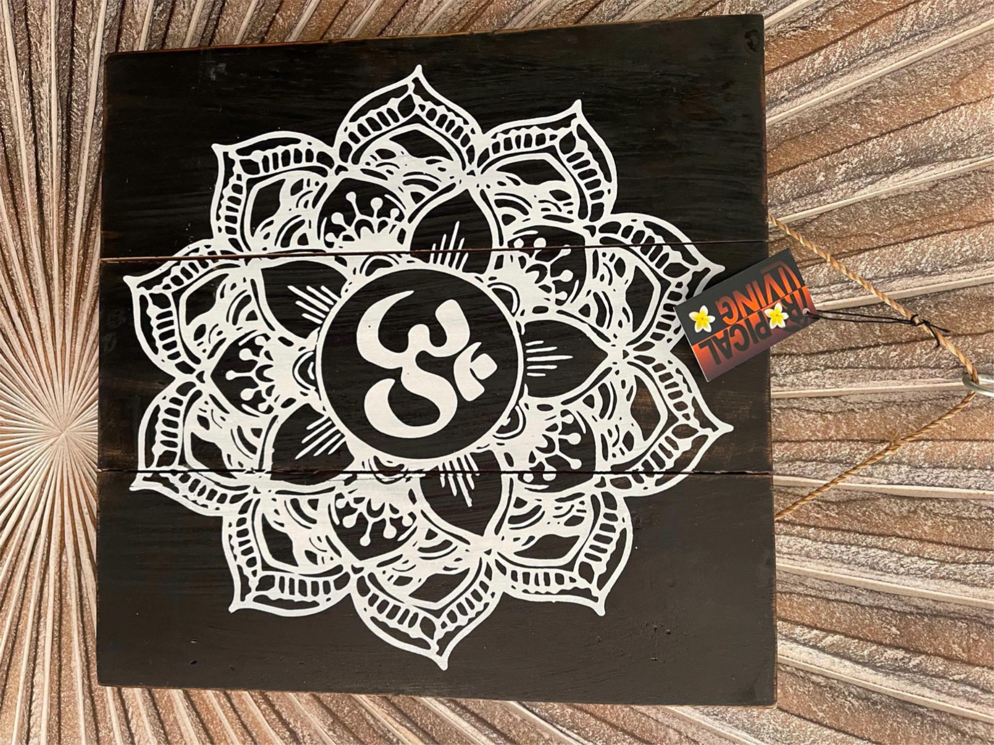 NEW Balinese Hand Crafted Mandala Print Wall Art - Bali Mandala Print - Bali Art