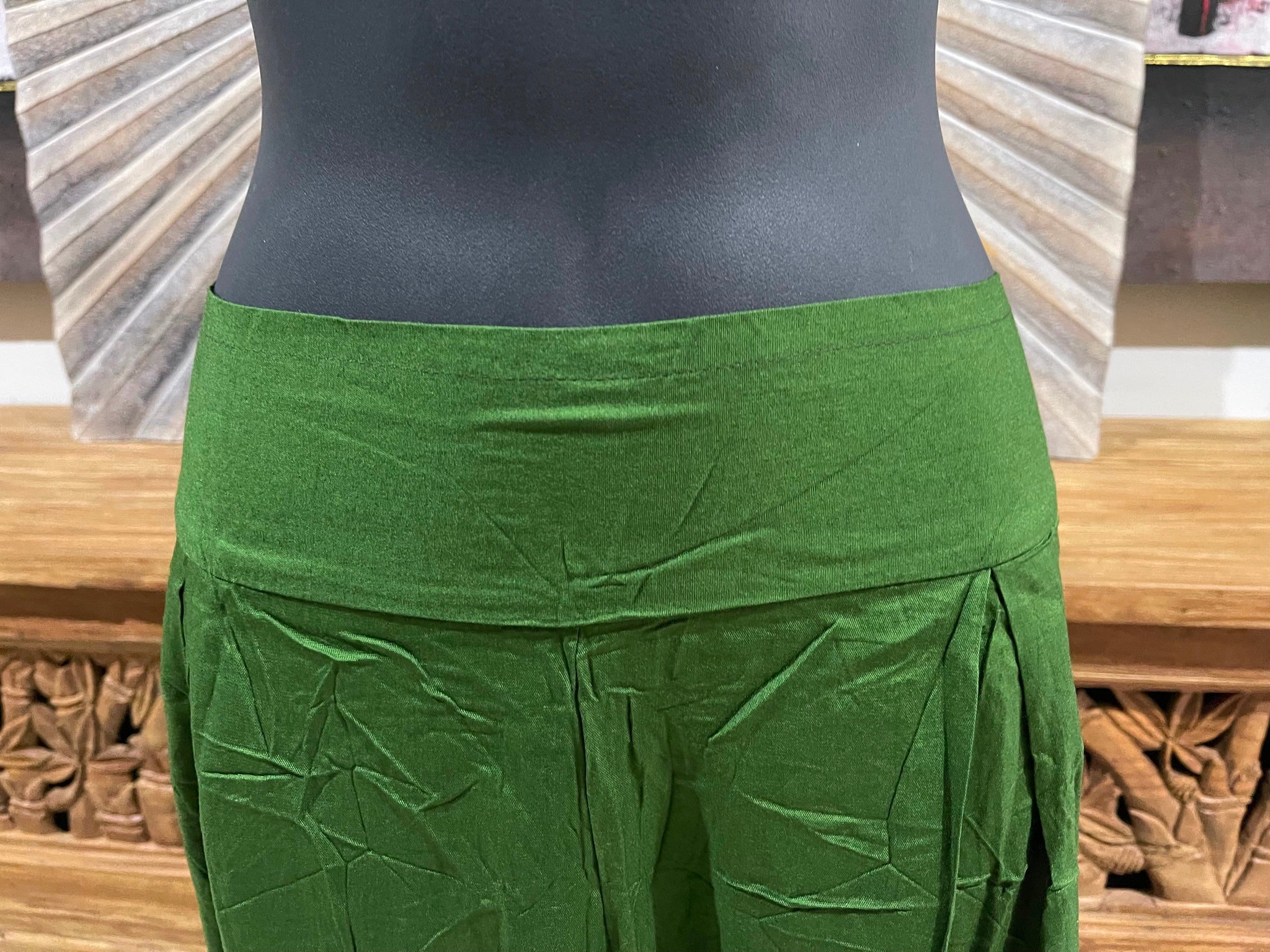 Ladies Bali Capri Pants w/Leg Split - Elastic Back Waist, Cool