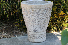 NEW Balinese Hand Crafted Paras Pot - Bali Feature Pot - Carved Bali Pot