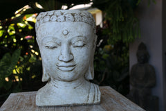 New Balinese Cast Concrete Buddha Head Pot - 3 Colours Available - GORGEOUS!!