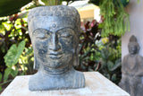 New Balinese Cast Concrete Buddha Head Pot - 3 Colours Available - GORGEOUS!!