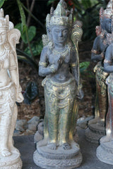 NEW Balinese Cast Dewi Sri Statue - Hand Finished with Colour - Bali Statue