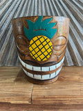 NEW Balinese Hand Crafted Tiki Bar / Polynesian Wooden Tiki Style Ice Bucket/Pot