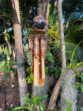 NEW Balinese Coconut-Wood Turtle / Bamboo Wind Chime