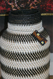 New Balinese Hand Woven Rattan Open Basket - Vase Style Rattan Bali Basket