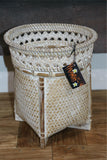 NEW Balinese Bamboo Hand Woven Open Basket with Ratan Trim - GREAT for Pot Plant
