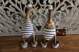 NEW Set of 2 Balinese Hand Carved Wooden Ducks - Bali Rice Paddy Bikini Ducks