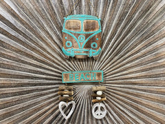 NEW Balinese Timber Combi BEACH Sign Love heart/Driftwood/Peace Sign CUTE!!