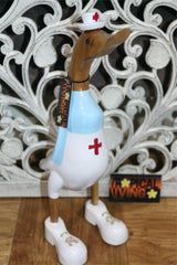 NEW Balinese Hand Carved Wooden Nurse Duck - Bali Rice Paddy Nurse Duck