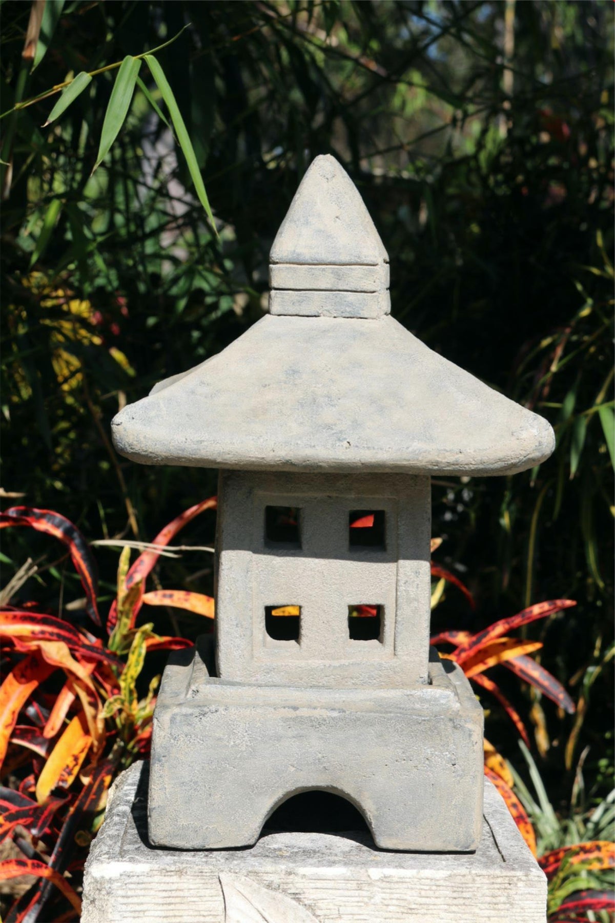 NEW Balinese Concrete Lantern  - Outdoor Bali Lantern - Balinese Garden Lantern