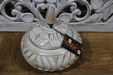NEW Balinese Hand Carved Wooden Bowl S - Bali Carved Bowl - 3 colours available