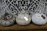 NEW Balinese Hand Carved Wooden Bowl L - Bali Carved Bowl - 3 colours available
