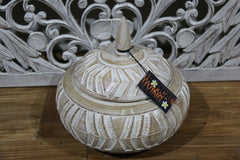 NEW Balinese Hand Carved Wooden Bowl L - Bali Carved Bowl - 3 colours available