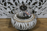 NEW Balinese Hand Carved Wooden Bowl L - Bali Carved Bowl - 3 colours available