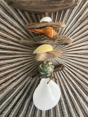 NEW Balinese Pelican / Shell /  Driftwood Mobile / Hanger - Bali Pelican Mobile