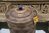 NEW Balinese Hand Woven Rattan Laundry Basket / Bali Rattan Basket with Lid