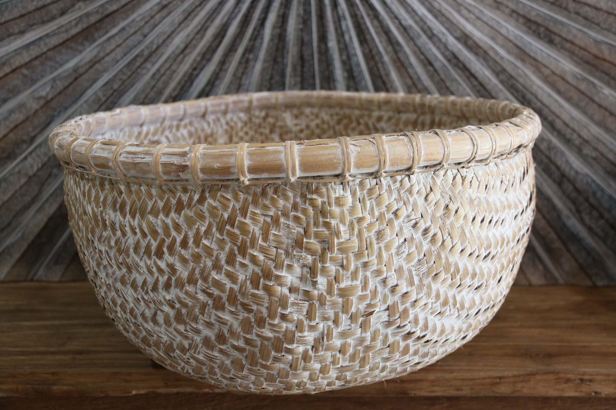 New Balinese Hand Woven Open Basket / Bali Basket 5 Sizes