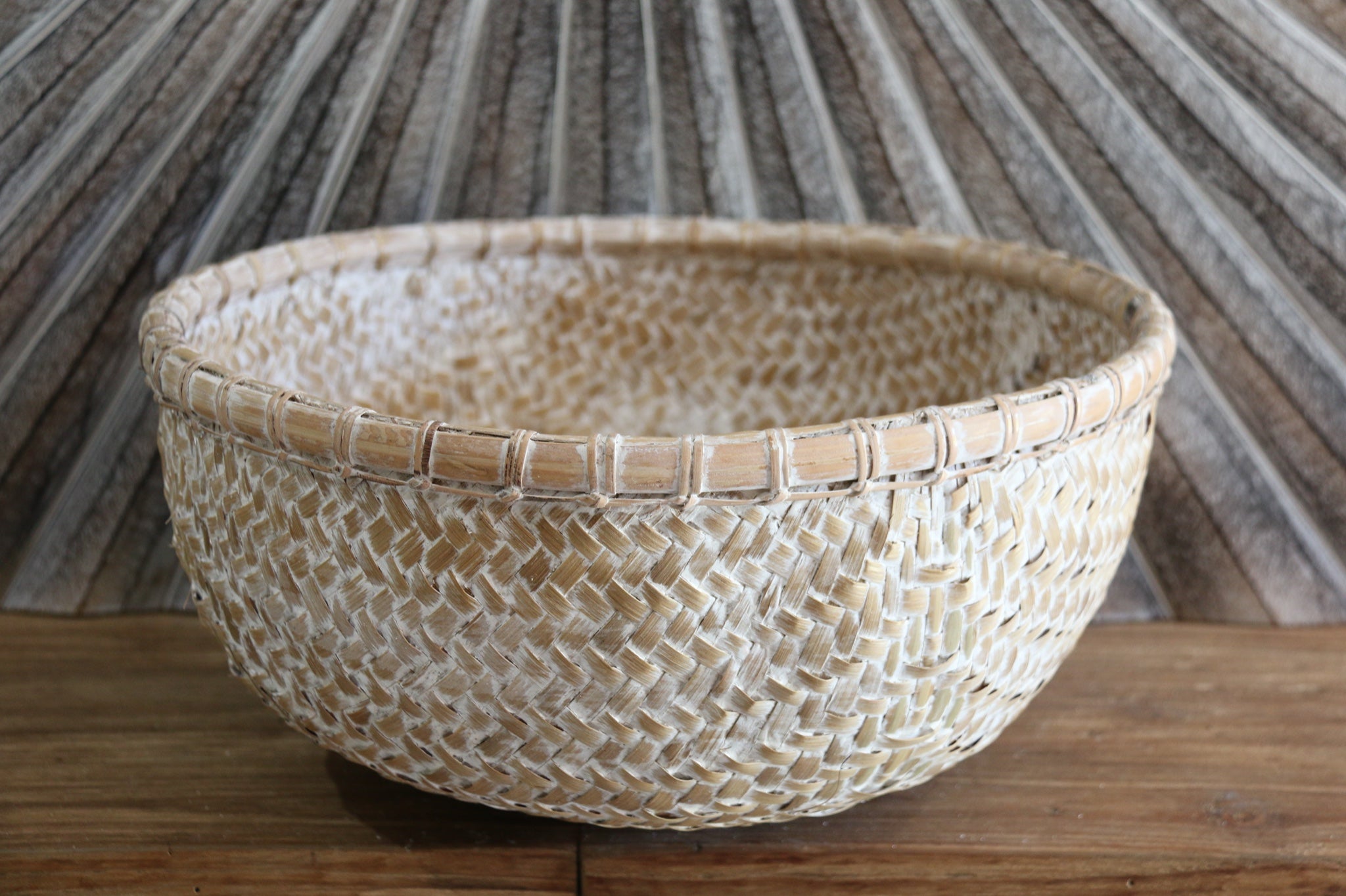 New Balinese Hand Woven Open Basket / Bali Basket 5 Sizes