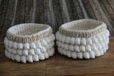 NEW Balinese Handmade Macrame Open Baskets encrusted with Shells