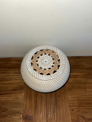 NEW Balinese Hand Woven Rattan Basket with Lid - Rattan Bali Basket Feature Lid