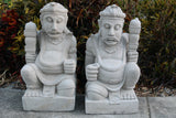 BRAND NEW Set 2 Hand Crafted Cast/Carved Temple Guards
