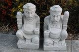 BRAND NEW Set 2 Hand Crafted Cast/Carved Temple Guards