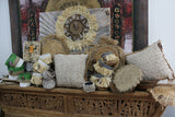 NEW Balinese Handmade Cushion Cover with Shell Trim - Bali Cushion